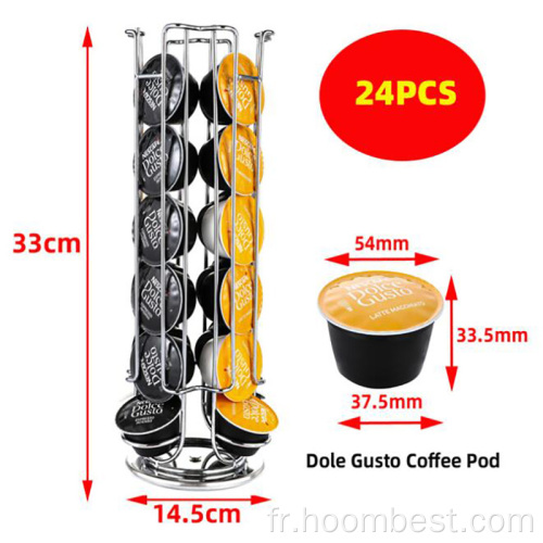 Capsule de café Dolce Gusto en fil de fer rotatif